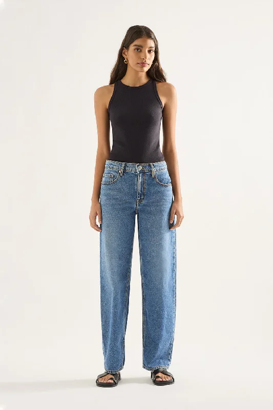 Avril Mid Slouchy Wide Jean Moment Mid Blue