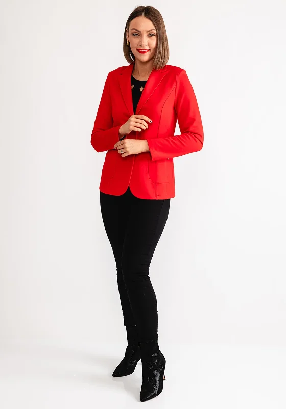 Barbara Lebek Single Breasted Blazer, Red Women's Patagonia jackets