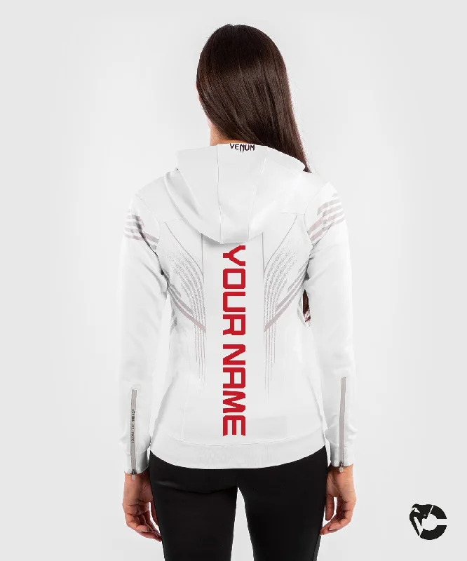 UFC Venum Personalized Authentic Fight Night Women's Walkout Hoodie - White Women's commuter jackets