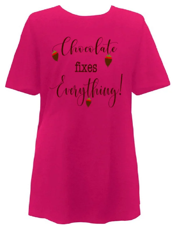 Chocolate Fixes Everything Sleep Shirt Discounted pajama sets