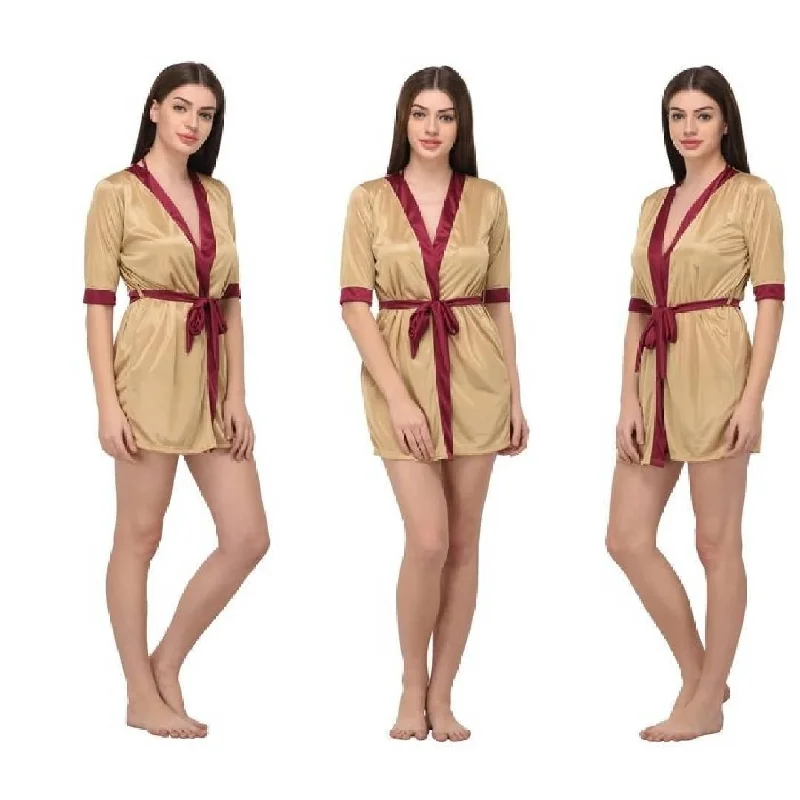 Luxury Sleepwear Silk Nightwear for Women Short Nightgown with Panty Set Silk Short Taping Night Robe Winter pajama sets