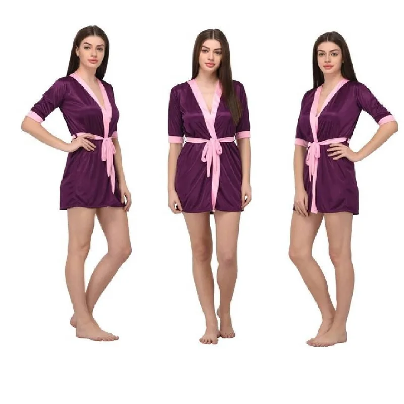 Silk Nightwear for Women Short Nightgown with Panty Set Silk Short Taping Night Robe Breathable pajama sets