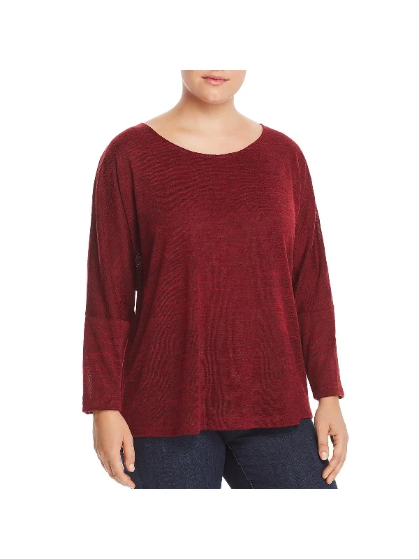 Plus Womens Lightweight Round Neck Pullover Sweater Elegant sweaters