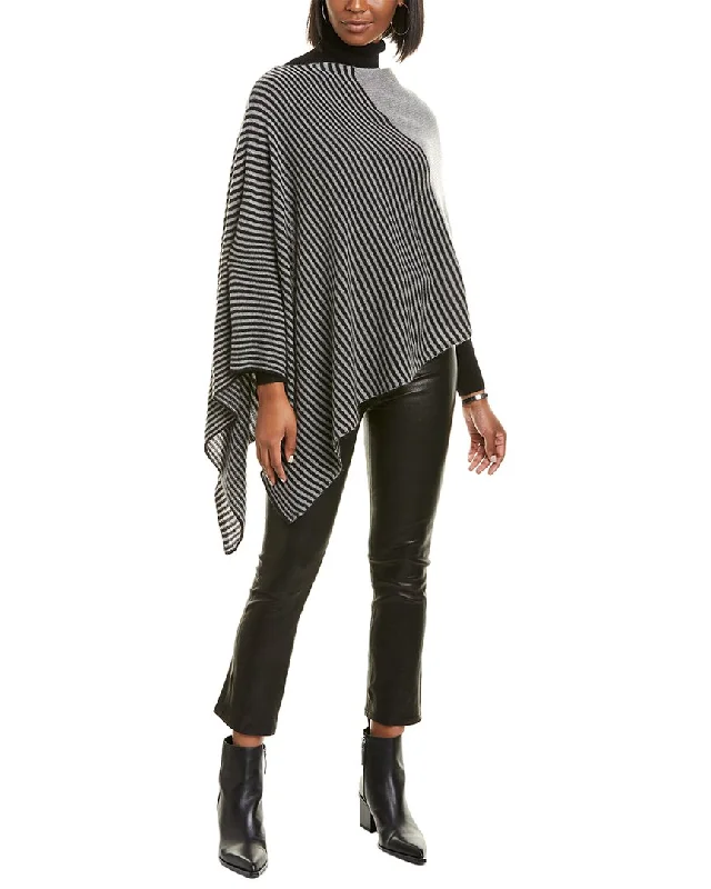 Portolano Cowl Neck Cashmere Poncho Turtleneck sweaters