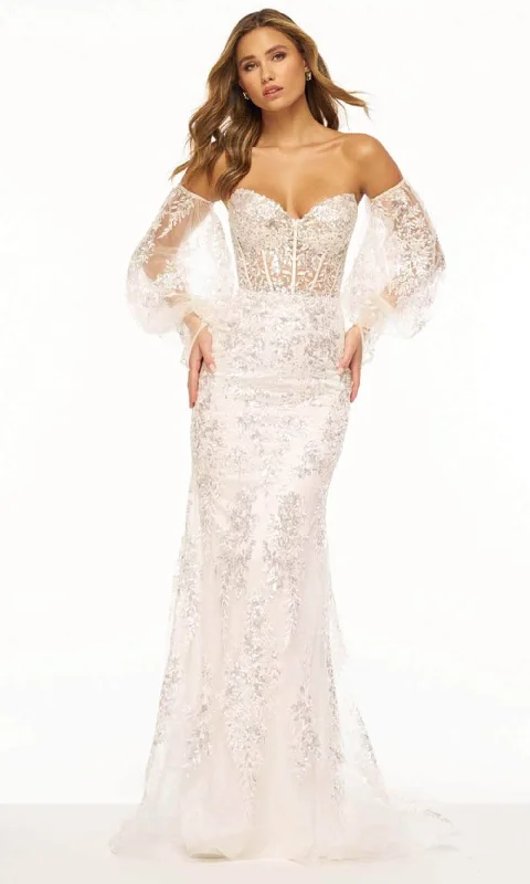 Sherri Hill 56177 - Sequin Lace Corset Evening Gown Sparkling Wedding Dress