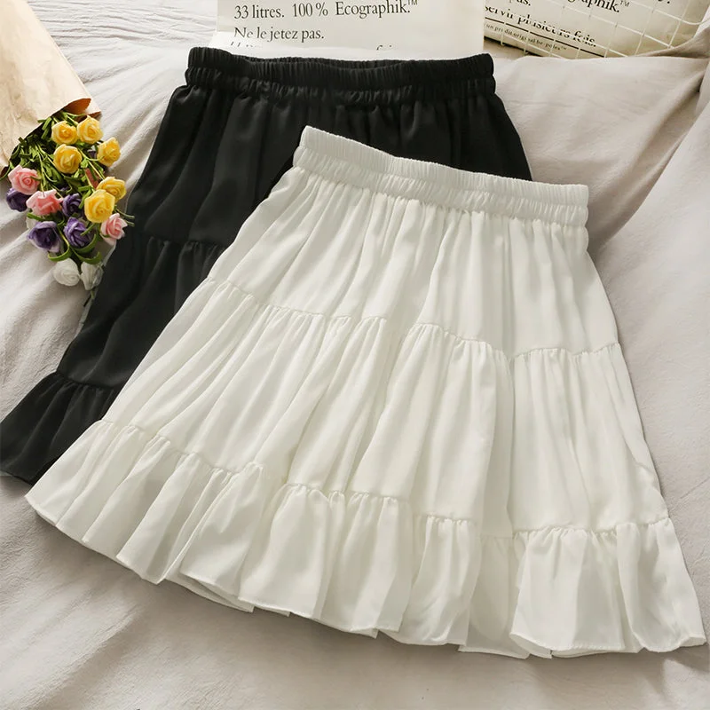 Basic Tiered Skirt (2 Colors) Wrap unclassified skirts