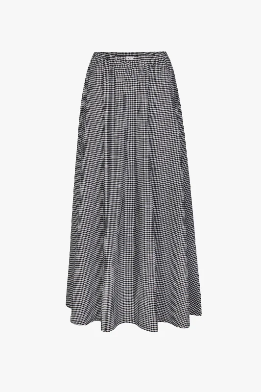 DREAM SKIRT IN BLACK GINGHAM Floral unclassified skirts