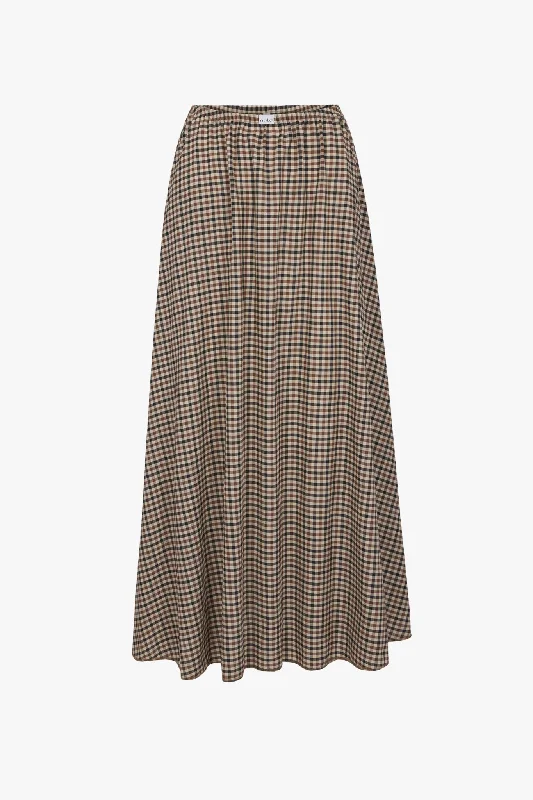 DREAM SKIRT IN TAN GINGHAM Anniversary unclassified skirts