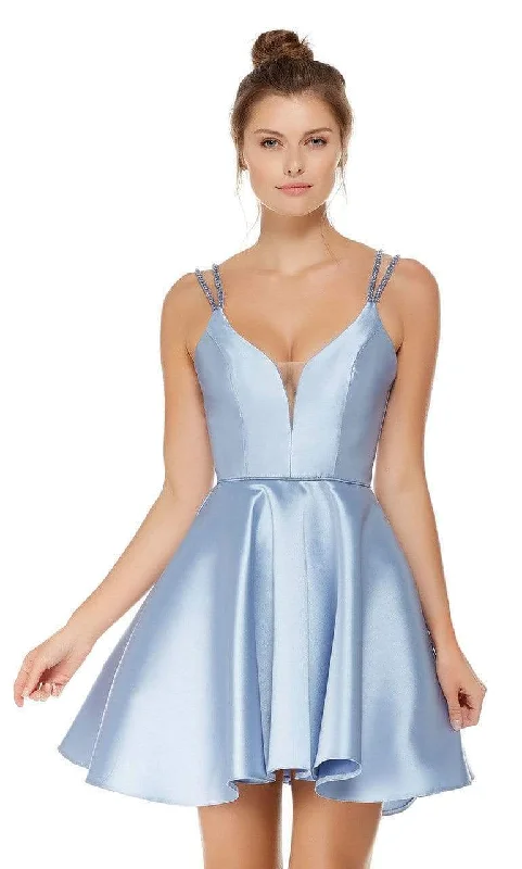 Alyce Paris Beaded Straps Fit and Flare Cocktail Dress 3769 Smocked party dresses