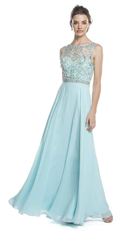 Aspeed Design - Embellished Sleeveless A-Line Evening Dress Revolve party dresses