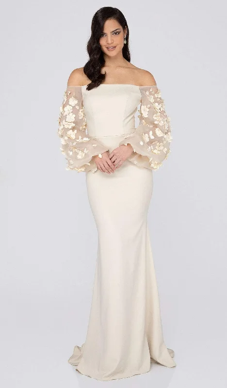 Terani Couture - 1911E9128 Off-Shoulder Floral Mother of the Bride Gown Club party dresses