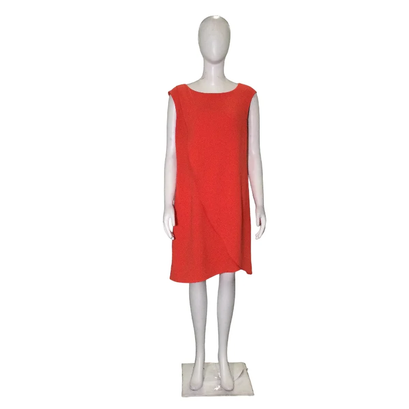 ANN TAYLOR ORANGE SLEEVELESS MIDI DRESS-P Chic midi dresses