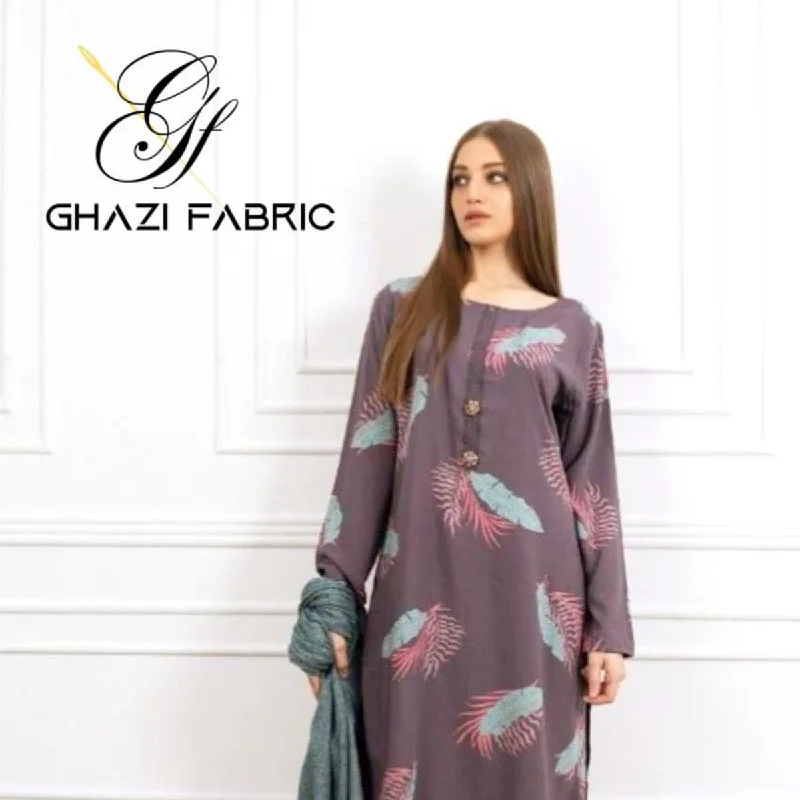 Ghazi fabric Unstitched Digital Print  Linen collection Premium quality  Dress 2 piece for women  DF5147/2 Office floral dresses