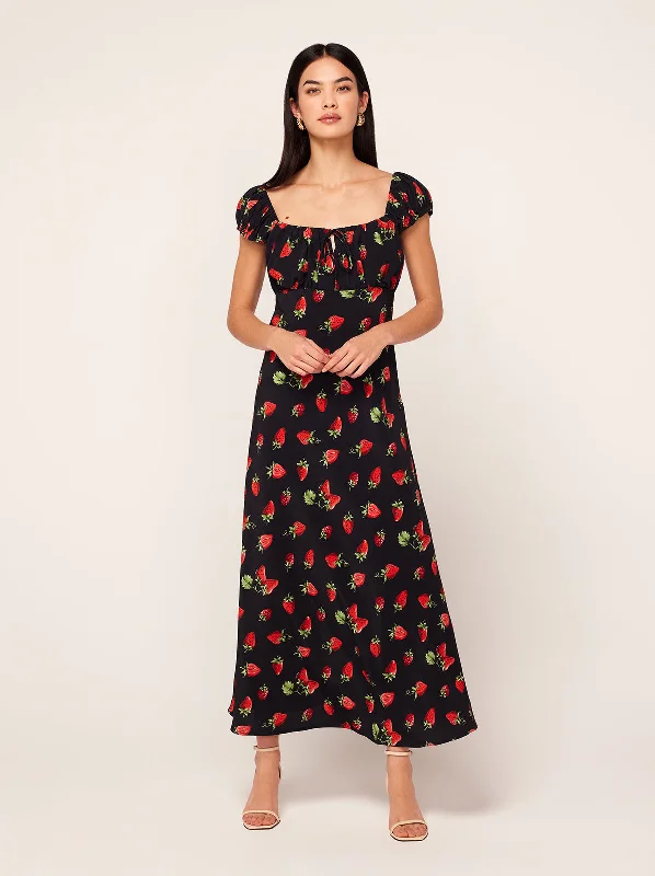 Bess Berry Print Maxi Dress Sexy Maxi Skirt