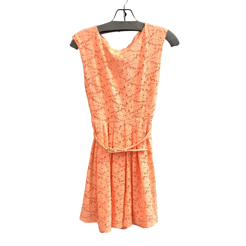 Dress Casual Short By Alfani In Peach, Size: Sp Skirt with Buttons