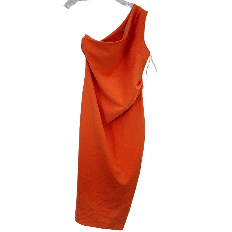 NWT Petal and Pup Women's Orange Nadene One Shoulder Maxi Sheath Dress Size 10 Flowing Maxi Skirt