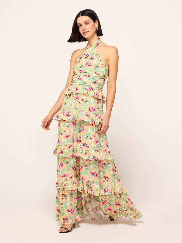 Romily Primrose Print Maxi Dress Button-up Maxi Skirt