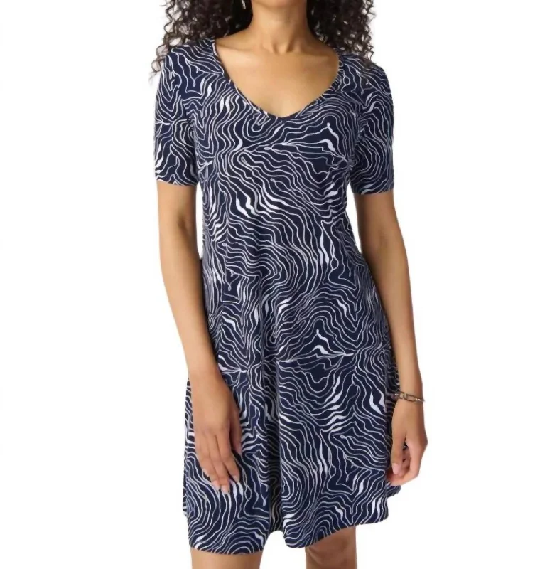 A-Line Dress In Midnight Blue/van Vacation unclassified dresses