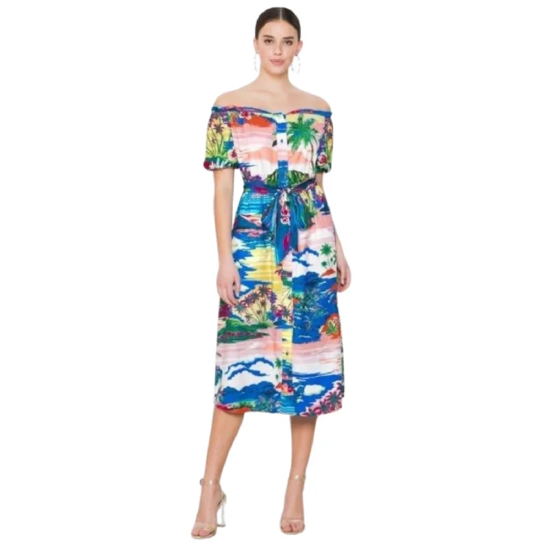 A Printed Woven Dress Breathable unclassified dresses