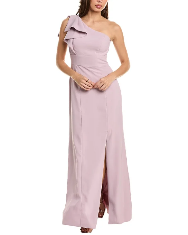 After Six Bowed One-Shoulder Trumpet Gown Satin unclassified dresses