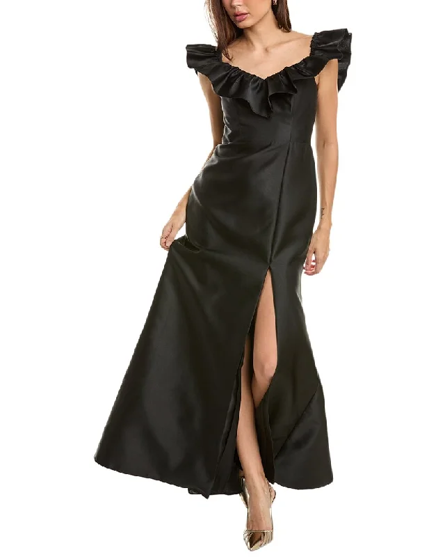 Alfred Sung Off-The-Shoulder Satin Gown Lightweight unclassified dresses