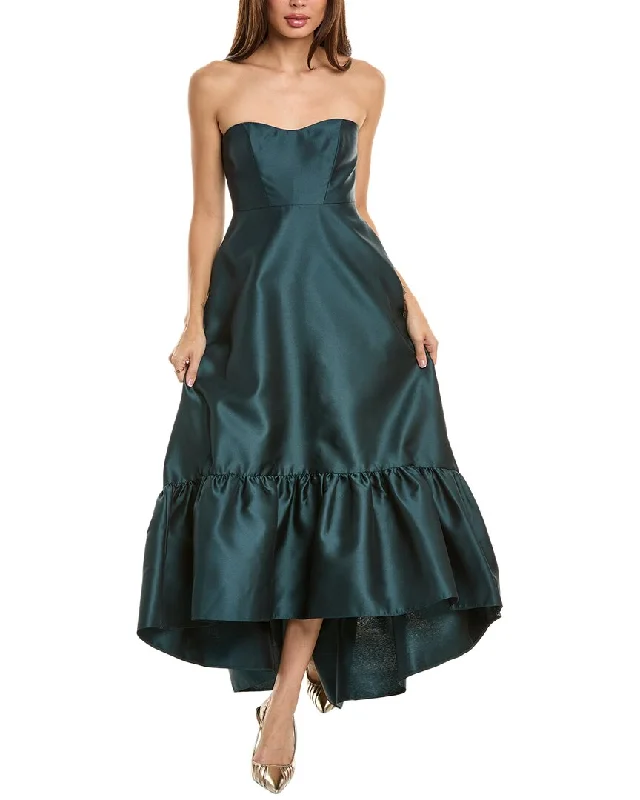 Alfred Sung Strapless Satin High-Low Dress Trendy new unclassified dresses