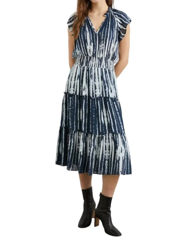 Amellia Dress In Indigo Nile Embroidered unclassified dresses