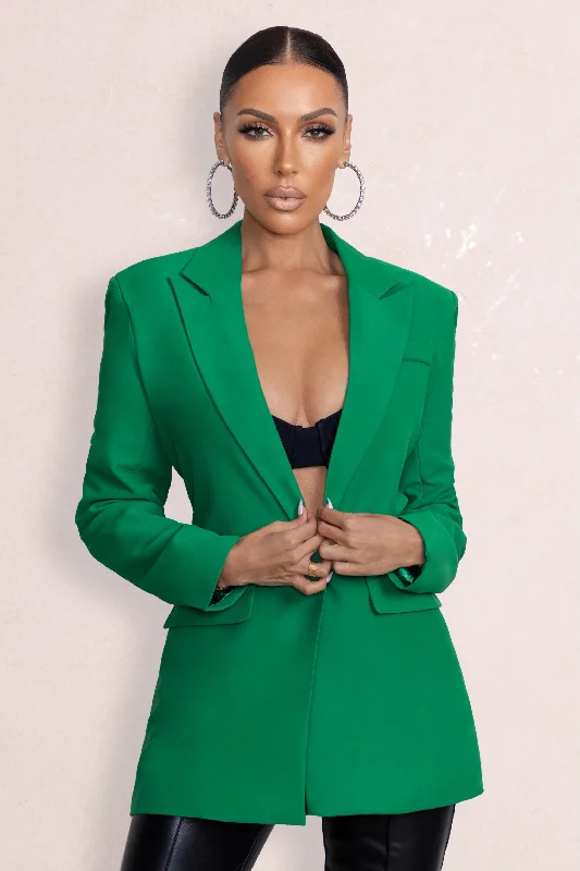 Barbie Girl | Emerald Green Tailored Blazer Luxury unclassified dresses