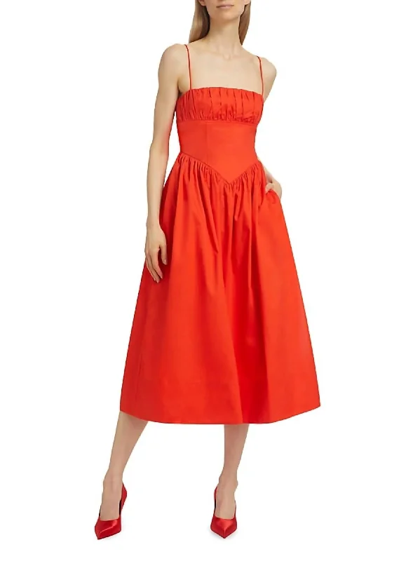 Barrett Dress In Red Long unclassified dresses