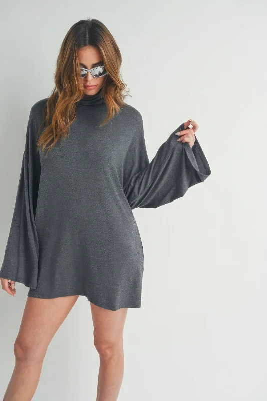 Bell Sleeve Turtle Neck Dress Petite unclassified dresses