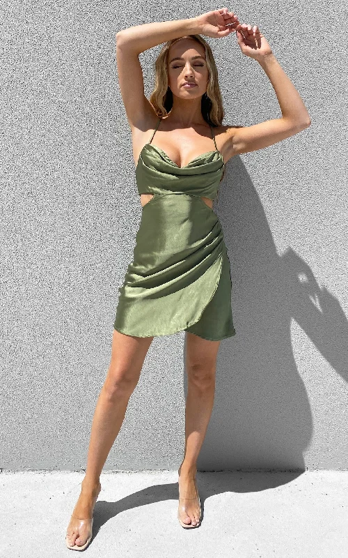 Calabria Dress - Olive Spring unclassified dresses