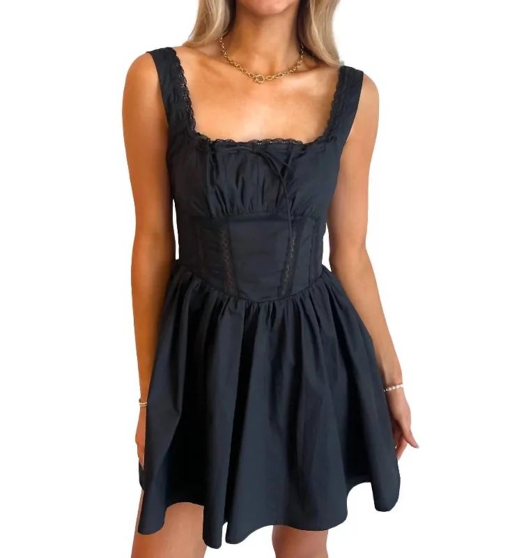 Charlotte Dress In Black Satin unclassified dresses