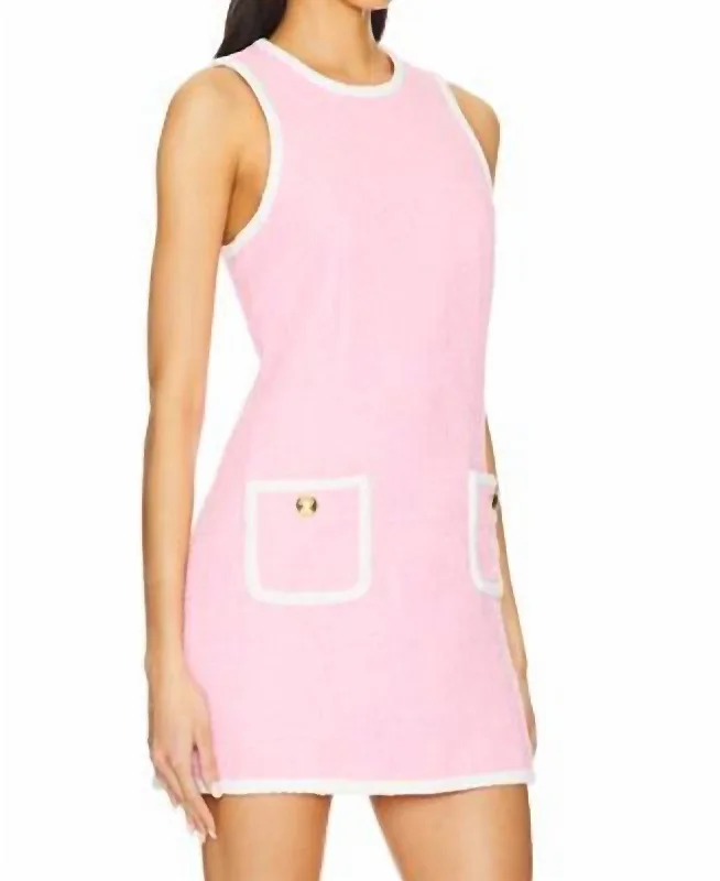 Contrast Auden Dress In Pink Dark color unclassified dresses