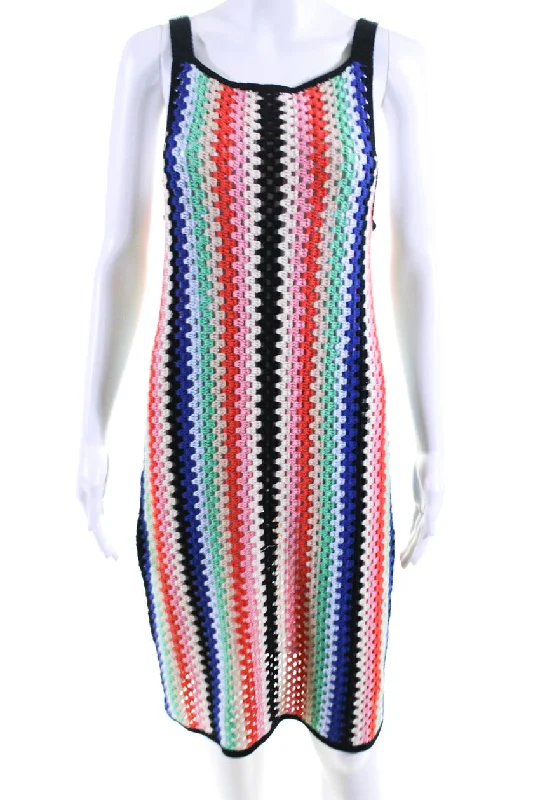 Eleven Six Womens Perla Crochet Strap Midi Sheath Dress Multicolor Wraparound Midi Skirt