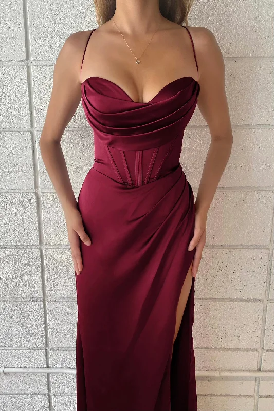 Esther Gown - Burgundy Earthy tone unclassified dresses