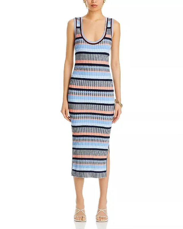 Fabiana Knit Dress In Blue Multi Popular unclassified dresses