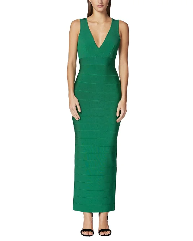 Herve Leger Icon Plunging V-Neck Gown Trendy new unclassified dresses