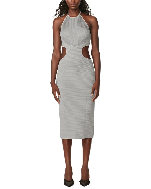 Herve Leger Knit Knee-Length Dress Backless unclassified dresses