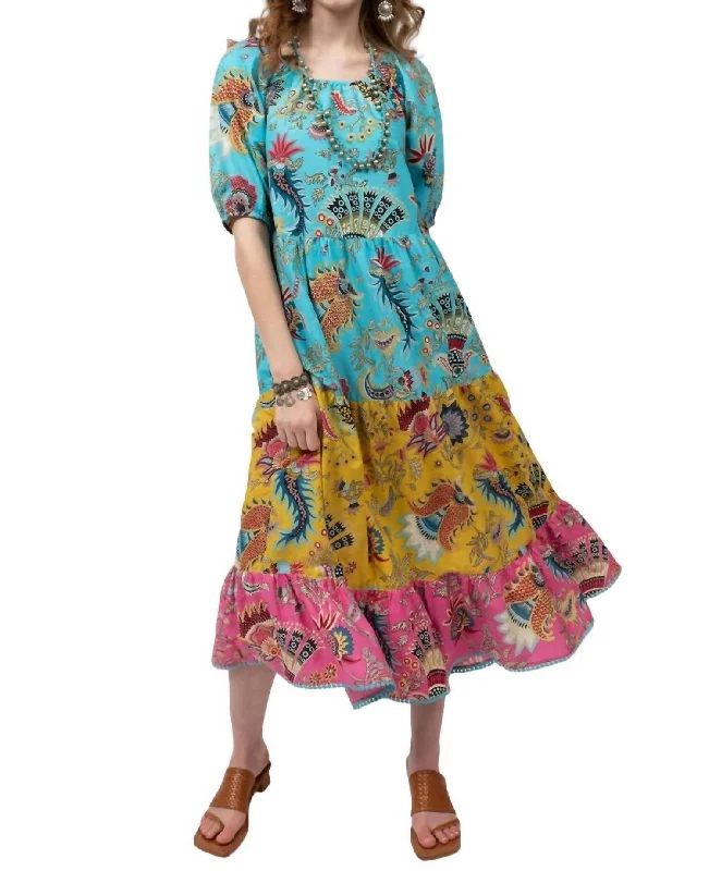 Hot Tropics Dress In Blue Multi Formal unclassified dresses