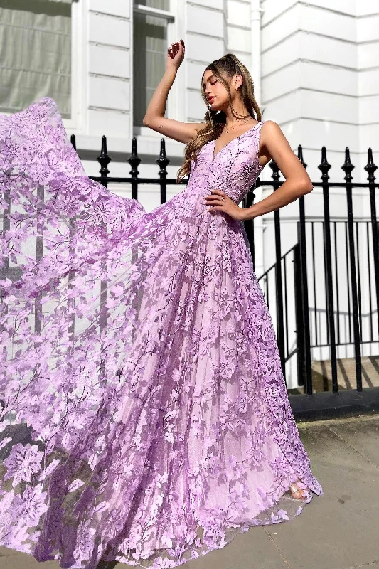 Jadore JP140 Gown - Lilac Knitted unclassified dresses