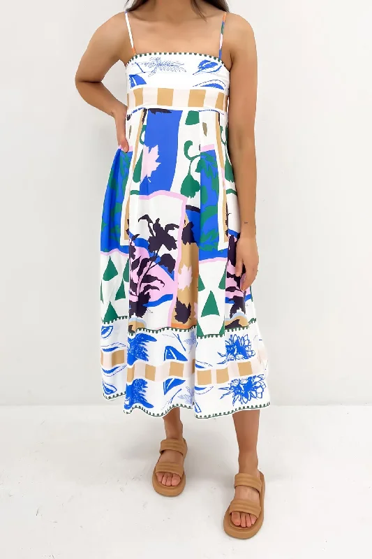 Jolie Midi Dress Multi Pleated A-line Skirt