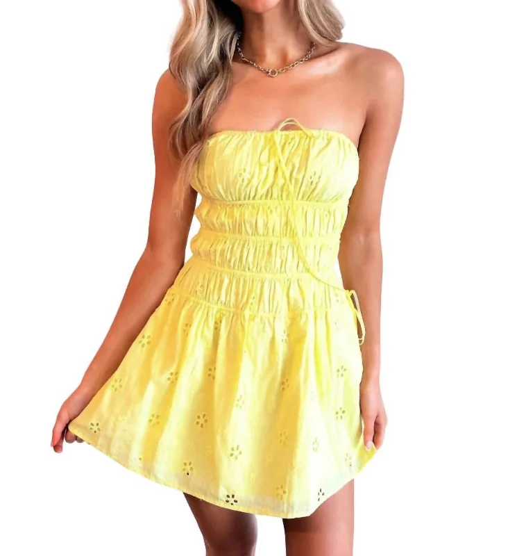 Juliette Dress In Yellow Off-shoulder unclassified dresses