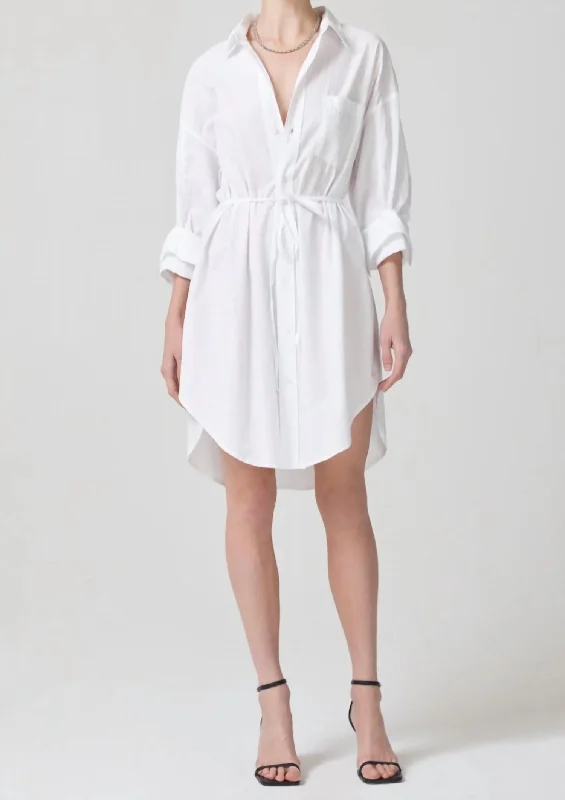 Kayla Dress In Optic White Lightweight unclassified dresses