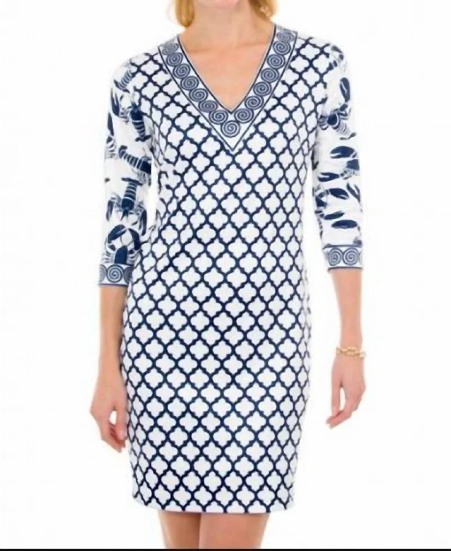 Lobster Soup Dress In Navy Designer unclassified dresses