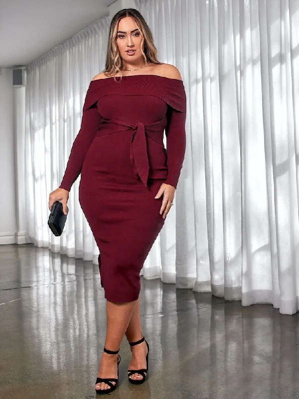 Milano Knit Dress - Plum Elegant unclassified dresses