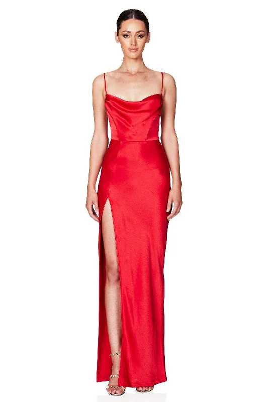 Nookie Dream Draped Gown - Fire Budget-friendly unclassified dresses