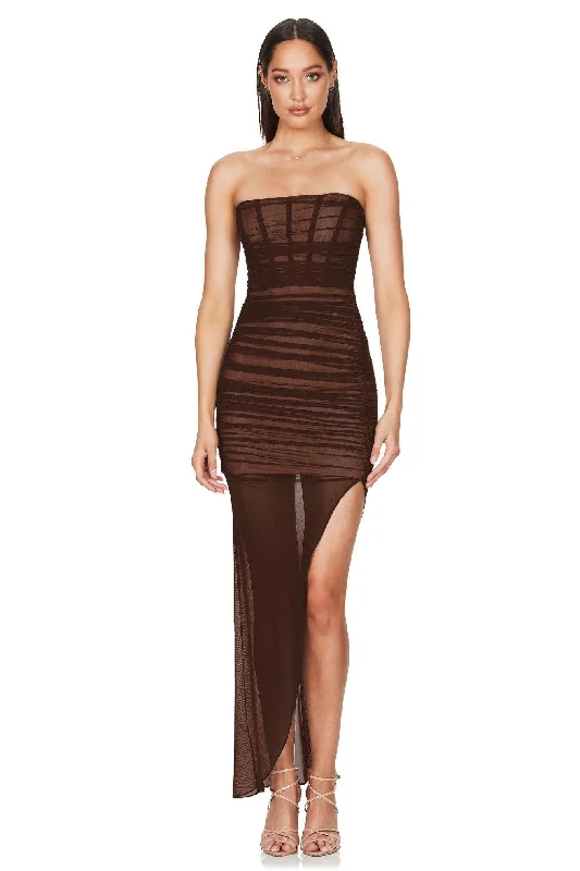 Nookie Eden Gown - Chocolate Preppy unclassified dresses