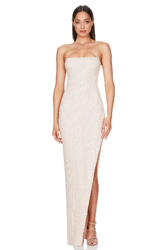 Nookie Leilani Gown - Nude Tiered unclassified dresses