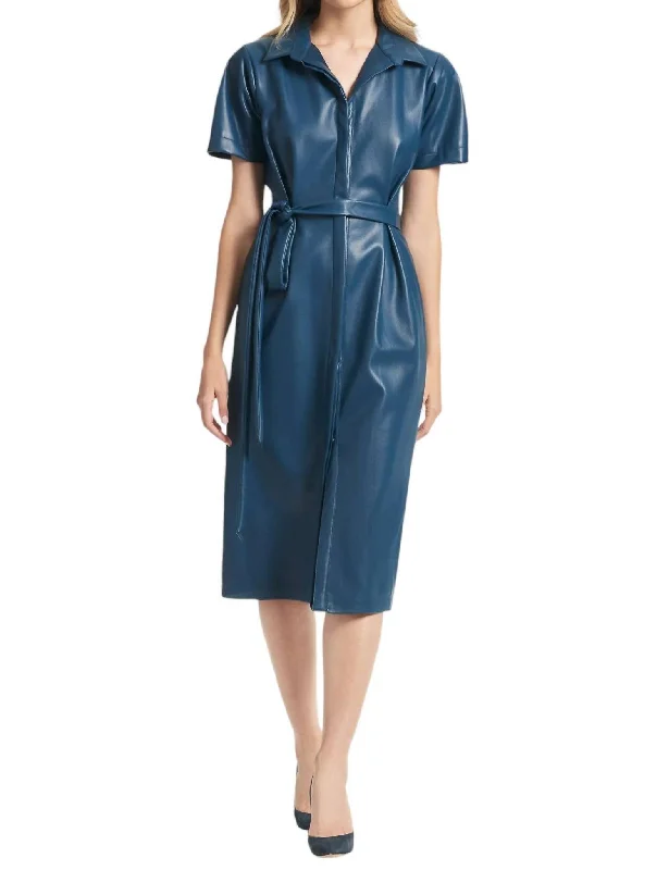 Petra Dress In Blue Ruffled unclassified dresses