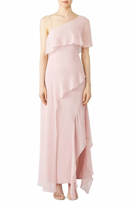 Ruffle Gown In Blush Summer unclassified dresses